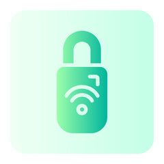 smart lock gradient icon