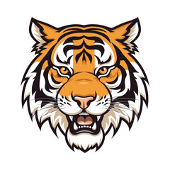 Tiger head mascot. Logo design. Illustration for printing on t-shirts. - 613491402