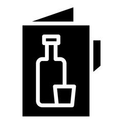 bar menu book glyph 