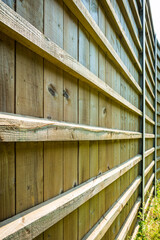 wooden boarded fence background in english town uk