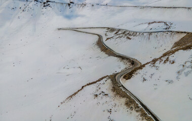 A beautiful path - in the middle of Snow clad mountains