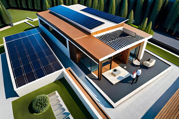 a technician inspecting a wind turbine blade, highlighting the maintenance and care involved in the efficient operation of wind energy systems
