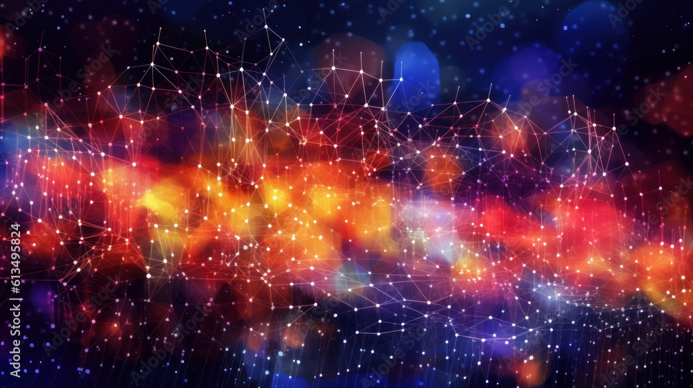Poster tech innovation: bright abstract background for technology concept.