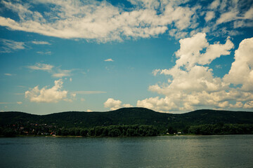 clouds over the river