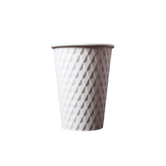 Simple mockup coffee cup, white color, transparent background