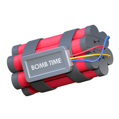 Fototapeta premium time bomb 3d icon military equipment illustration