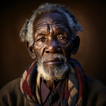 Ai generated image of an elderly African man