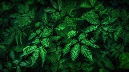 Naklejka na ściany i meble green foliage texture, bright color. Generative Ai