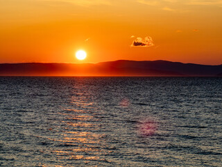Sonnenuntergang an der kroatischen Küste