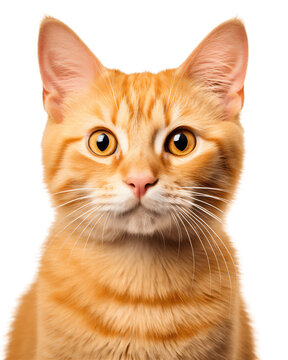 ginger cute cat isolated