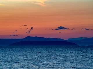 Sonnenuntergang an der kroatischen Küste