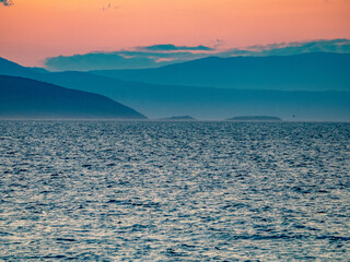 Sonnenuntergang an der kroatischen Küste