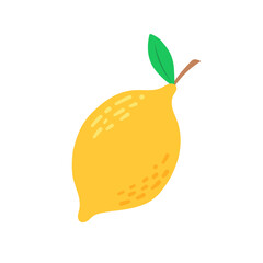 lemon vector icon illustration isolated on white background. Limon icon.