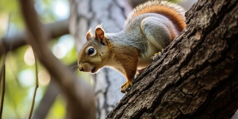 Scampering Squirrel: View from Behind - AI Generated