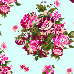 Abstract Floral colour vector pattern design suitable for fashion and fabric needs