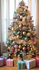 christmas tree and gifts generativa IA
