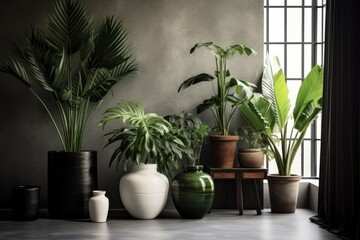 plants in the contemporary room
