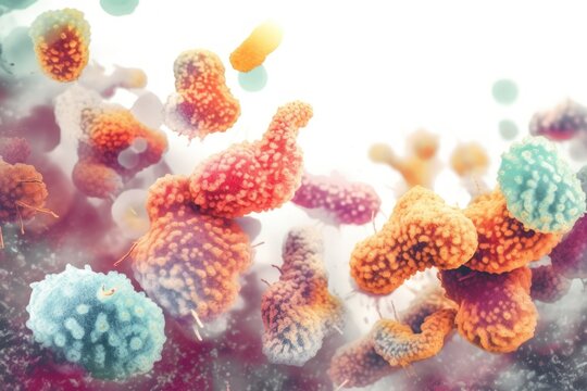 mycoplasma pneumonia bacteria on white background