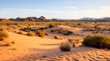 Fototapeta na wymiar Désert de sable sous une forte chaleur