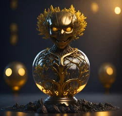 Fotobehang golden mythical ball © Randula