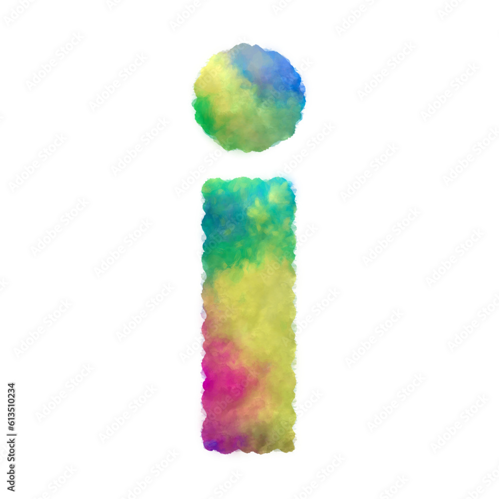 Poster colorful fluffy clouds alphabet lowercase letters. this is a part of a set which also includes upper