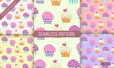 Cake Seamless Pattern for a delicious dessert