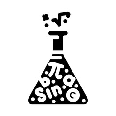 math science education glyph icon vector. math science education sign. isolated symbol illustration