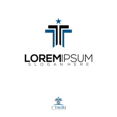 logo design star cross vector illustration