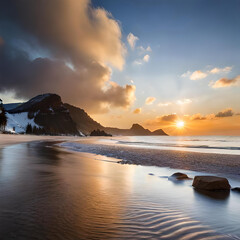 sunset on the beach
