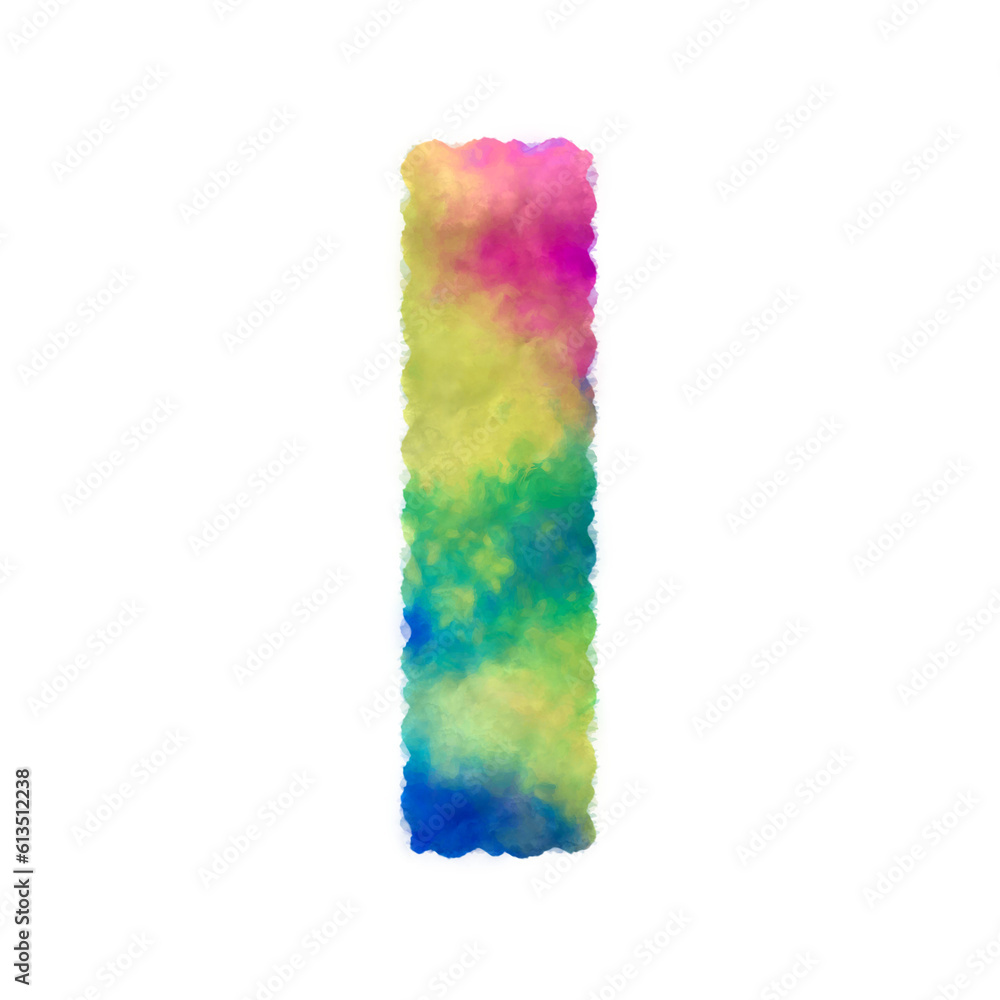 Aufkleber colorful fluffy clouds alphabet uppercase letters. this is a part of a set which also includes lower