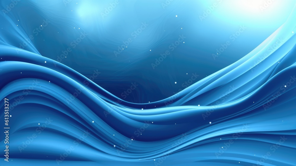 Poster abstract wave curve design background in shades of blue. generative ai aig21.