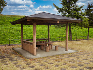 Obraz premium ベンチで休憩