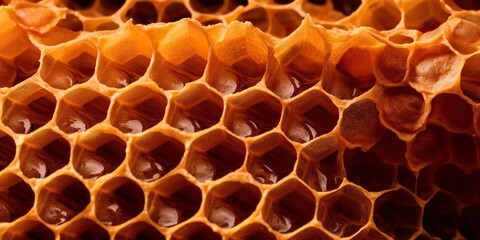 AI Generated. AI Generative. Honey bee honeycomb texture pattern background decoration. Graphic Art