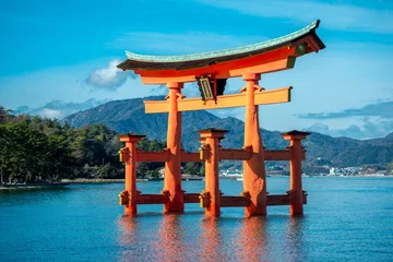 Fotobehang Hiroshima torii gate © Claudia