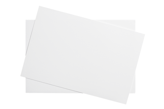Blank cards, tickets or flyers, cut out