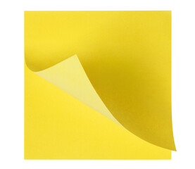 Yellow sticky notes cut out