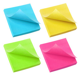 Multicolor sticky notes, cut out