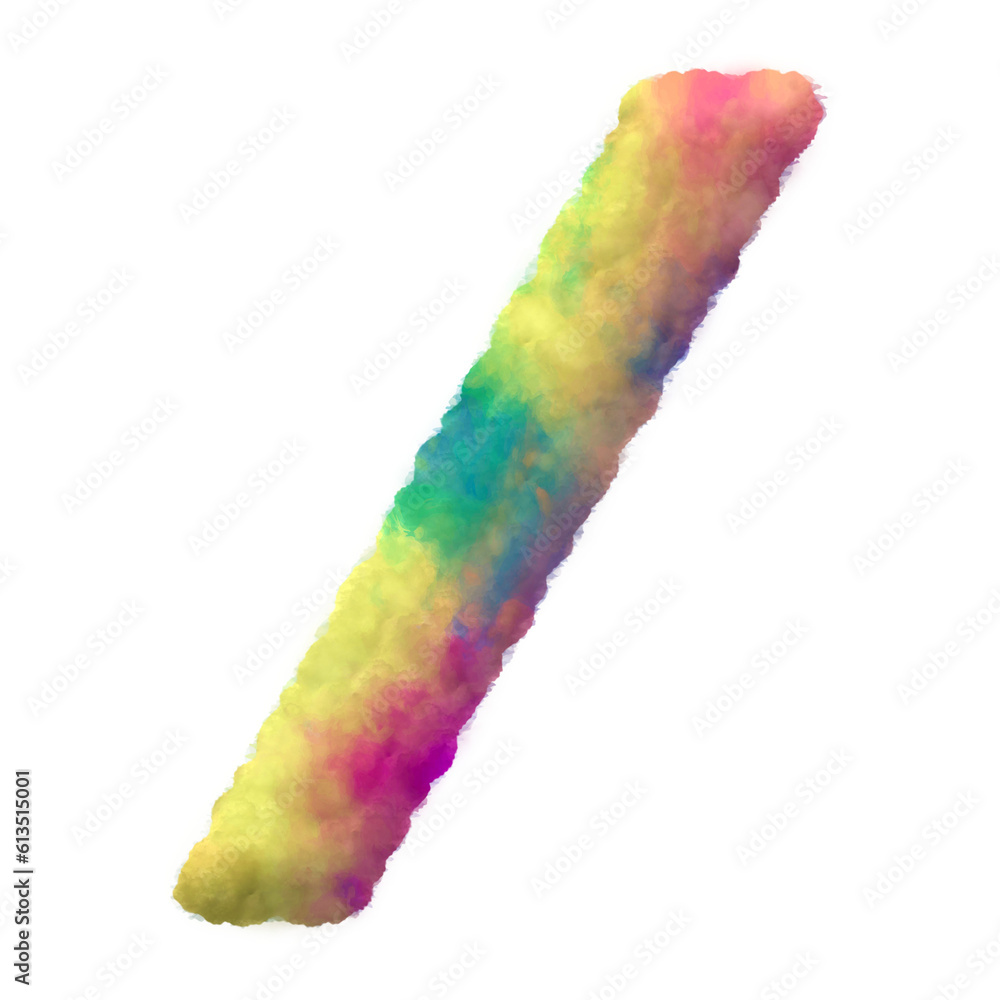 Poster colorful fluffy clouds alphabet symbols and punctuation marks. this is a part of a set which also in