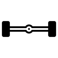 car chassis with wheels icon