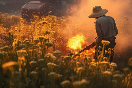Burning Weed - Weed Management in Agriculture
