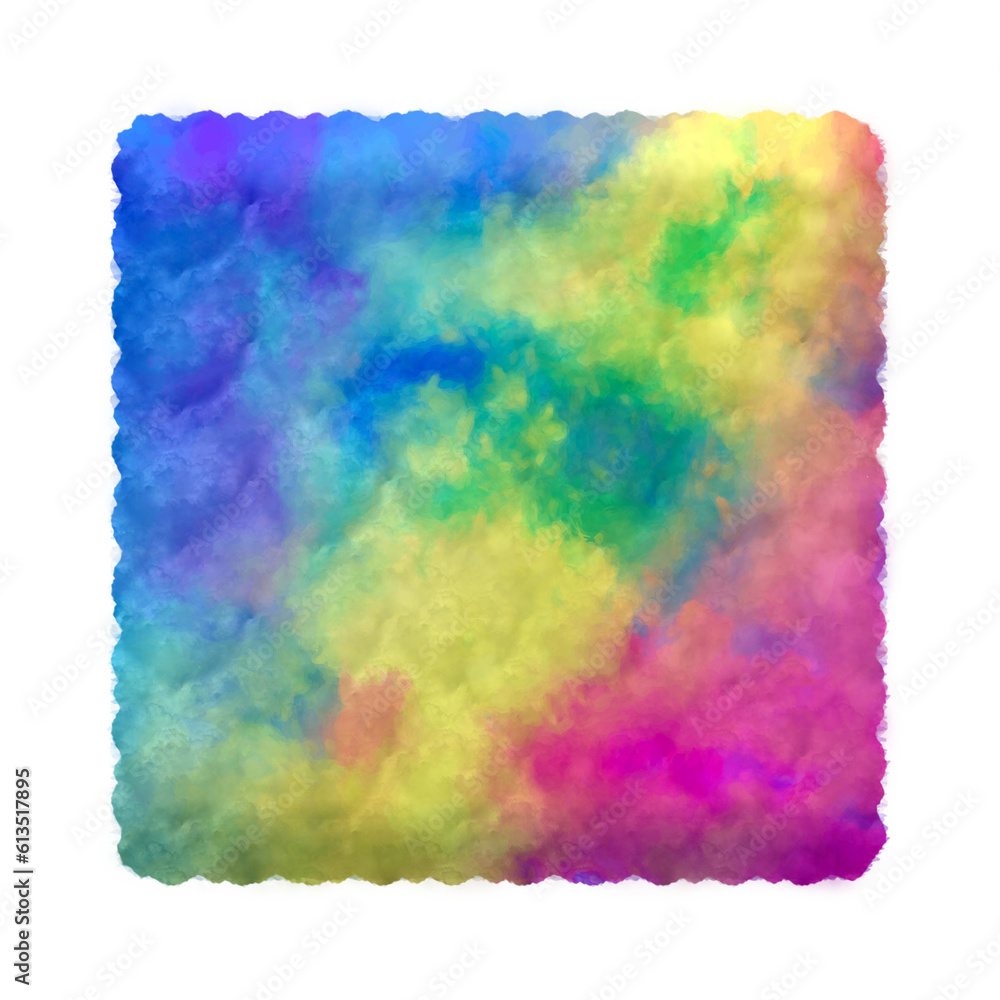 Poster colorful fluffy clouds square shape. this is a part of a set which also includes uppercase and lower
