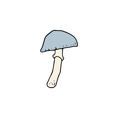 Mushroom, great design for any purposes. Doodle vector illustration. Edible mushrooms and toadstools. Healthy food illustration. Autumn forest plants sketches for textiles, wallpaper, coloring