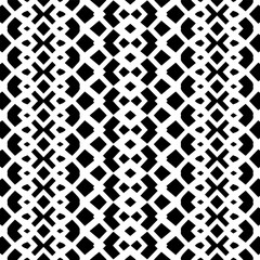 Vector geometric ornament in ethnic style. Seamless pattern with  abstract shapes. Black and white geometric  wallpaper. Repeating pattern for decor, textile and fabric. Abstraction art.