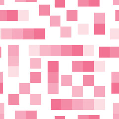 Pink rectangle seamless vector pattern. Geometric vector pattern. Different shades of Pink rectangle vector background.