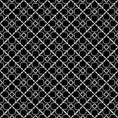 Vector geometric ornament in ethnic style. Seamless pattern with  abstract shapes. Black and white geometric  wallpaper. Repeating pattern for decor, textile and fabric. Abstraction art.