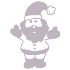 Single gray santa outline