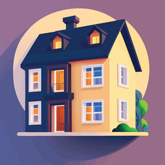 Vector illustration of house. Home concept