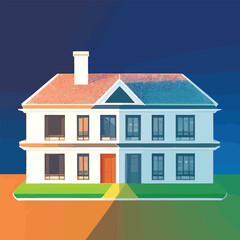 Vector illustration of house. Home concept