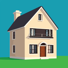 Vector illustration of house. Home concept © lacrimastella