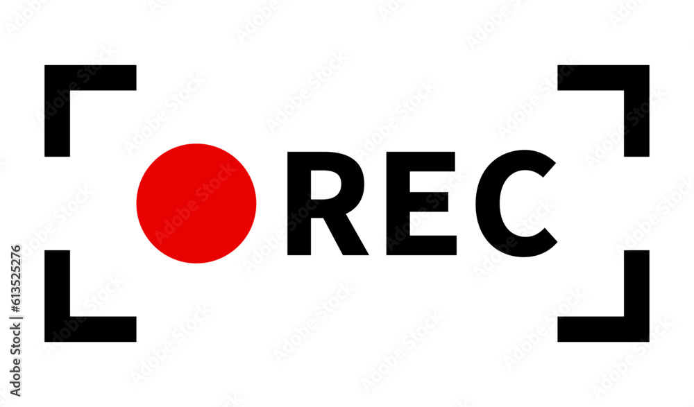 Poster flat design rec frame icon. vector.